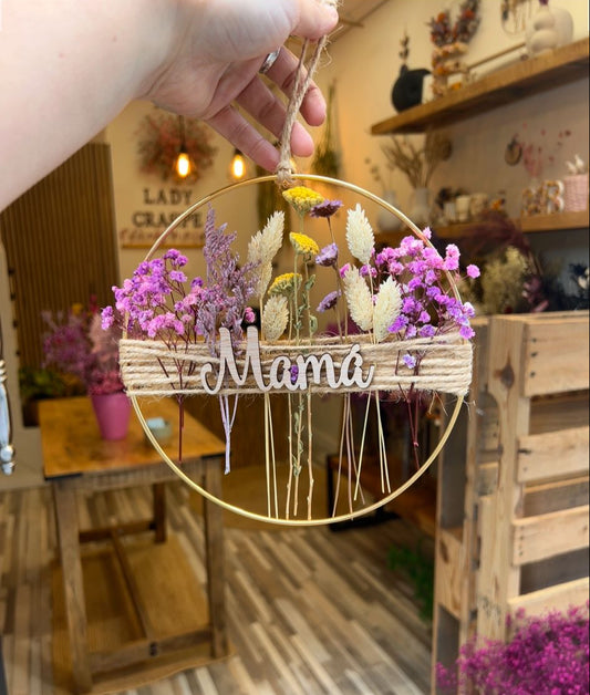 Aro Mamá con Flores Preservadas